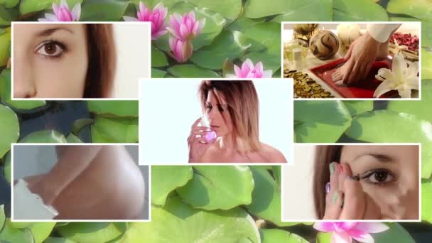 Beauty care collage — Stock Video