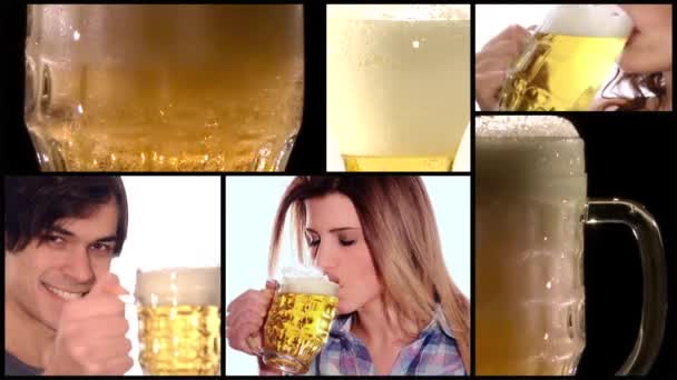 Colagem de cerveja — Vídeo de Stock