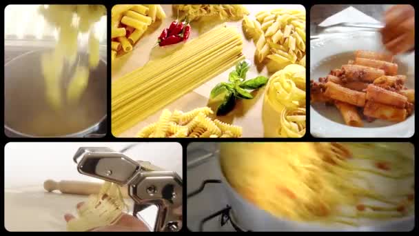 Collage di pasta — Video Stock