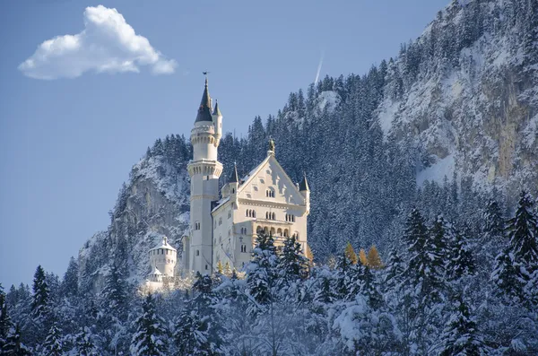 Vista de inverno do Castelo Fussen, Baviera, Alemanha Imagem De Stock
