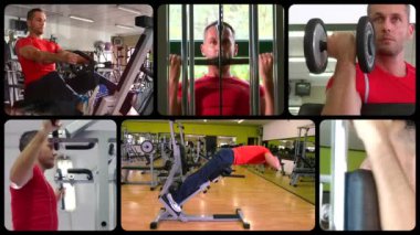 uygun egzersiz jimnastik salonu, montajı yapan erkek