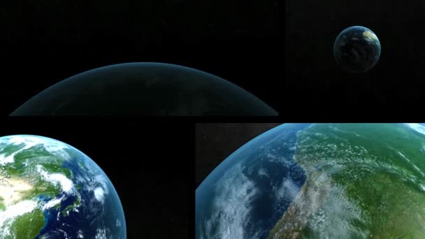 Vision der Erde aus dem Weltraum — Stockvideo