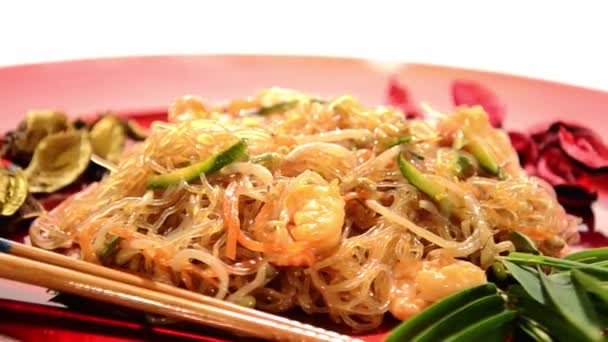 Chinese noodles — Stock Video