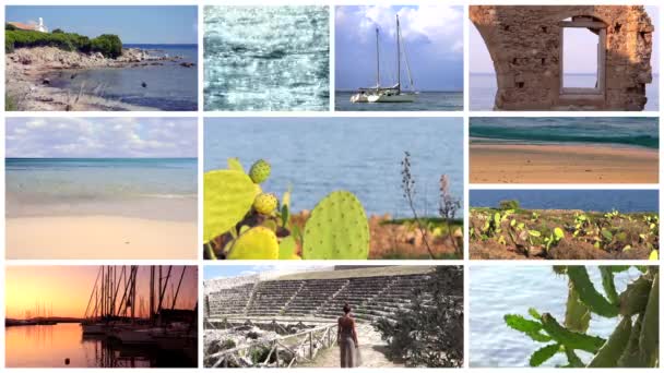 Collage Mediterraneo — Vídeos de Stock