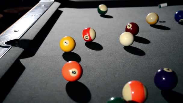 Billiard akce — Stock video