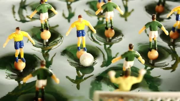 Vintage soccer toy — Stock Video