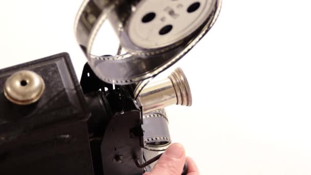 Proiettore di film vintage — Video Stock