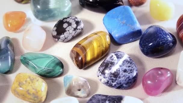 Semi-precious stones — Stock Video