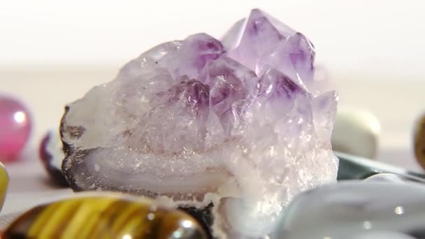 Semi-precious stones — Stock Video