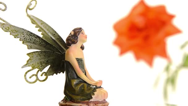 Fairy figurine — Stock Video