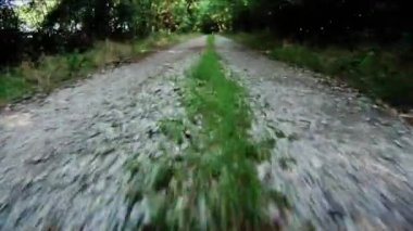 bir toprak yol pov sürüş
