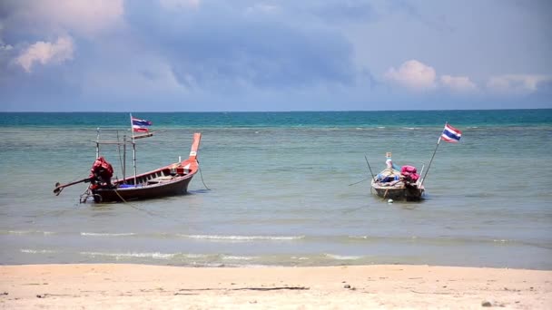 Thai fishing boats — Stock Video