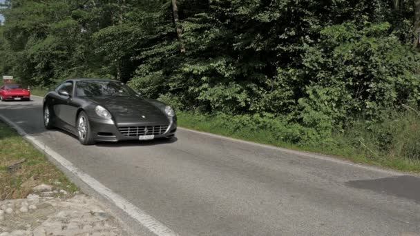 Cuorgnè, Italy, May 2014. Ferrari cars. — 图库视频影像