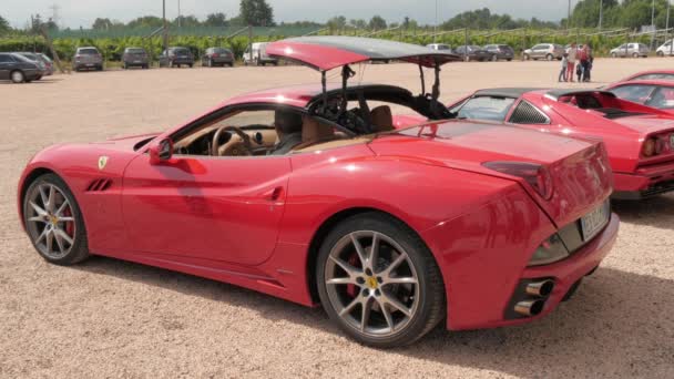 Cuorgnè, Italia, maggio 2014. Ferrari California stagno — Video Stock