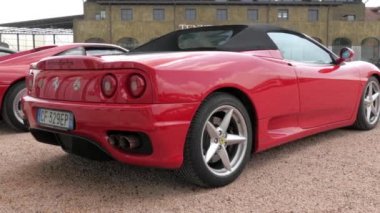 Cuorgnè, Italy, May 2014. Ferrari F340 Cabrio.