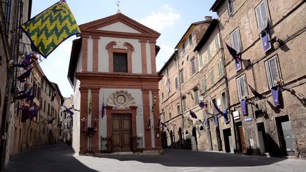 Medeltida siena — Stockvideo