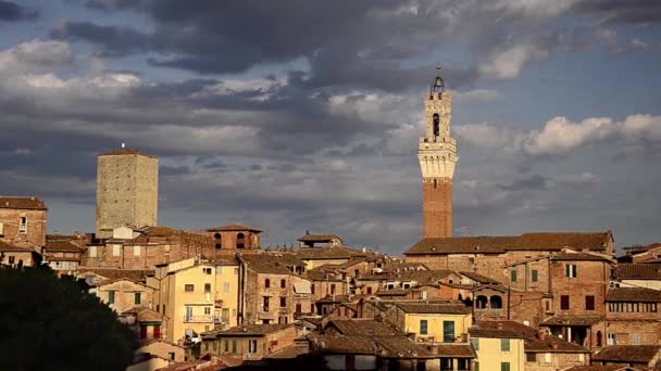 Wspaniałe miasto we Włoszech, siena — Wideo stockowe