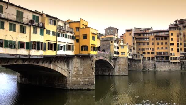 Florencie, ponte vecchio — Stock video