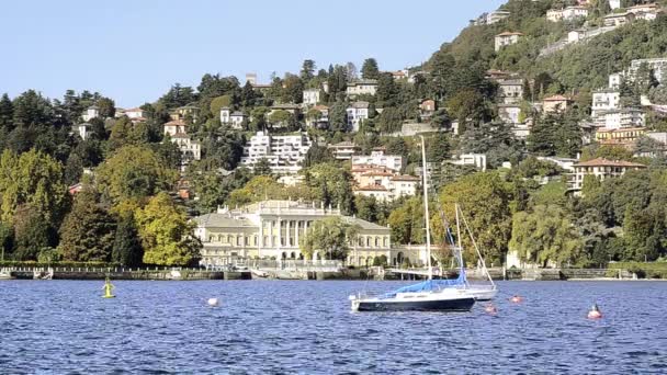 Göl Como, villa olmo — Stok video