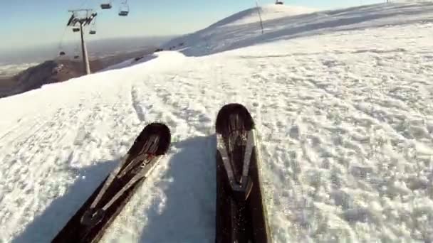 Skiing resort — Stock Video