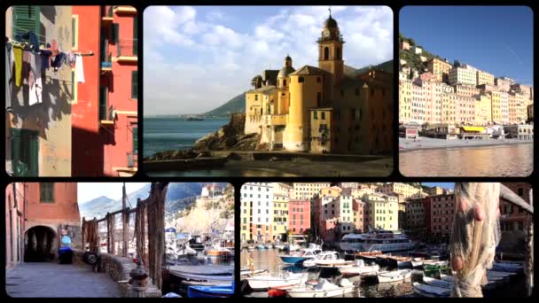 Camogli  montage — Stock Video