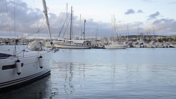 Sardunya, alghero, harbor — Stok video