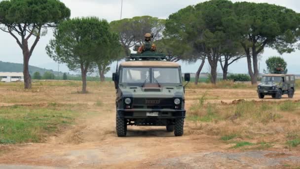 Exército Italiano. Exercício militar . — Vídeo de Stock