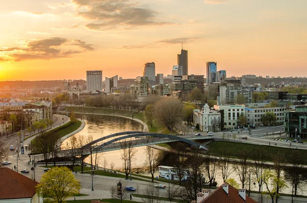 Spring evening in Vilnius, Lithuania — Stock Photo, Image