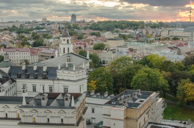 sonbaharda eski şehir vilnius, Litvanya