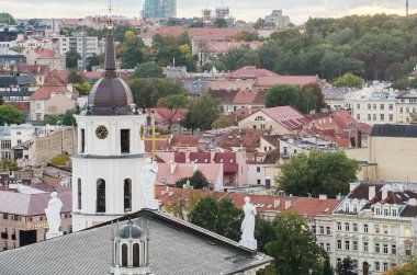 sonbaharda eski şehir vilnius, Litvanya