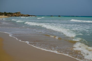 Sicilya kumlu Akdeniz sahil