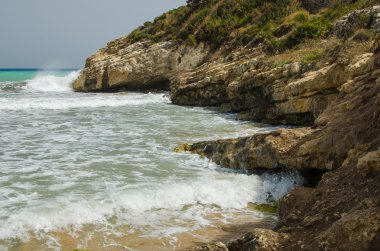 Sicilya kumlu Akdeniz sahil