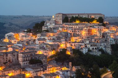 Ragusa Ibla (Sicilya, İtalya) akşam