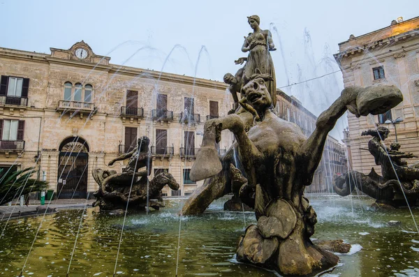 Archimede tér syracuse, Szicília — Stock Fotó