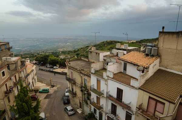 Dağ town - Sicilya caltabellotta — Stok fotoğraf