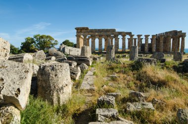 temple of hera (temple e) selinunte, Sicilya