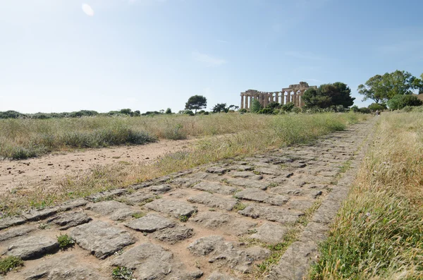 O Templo de Hera (Templo E) em Selinunte, Sicília — Fotografia de Stock