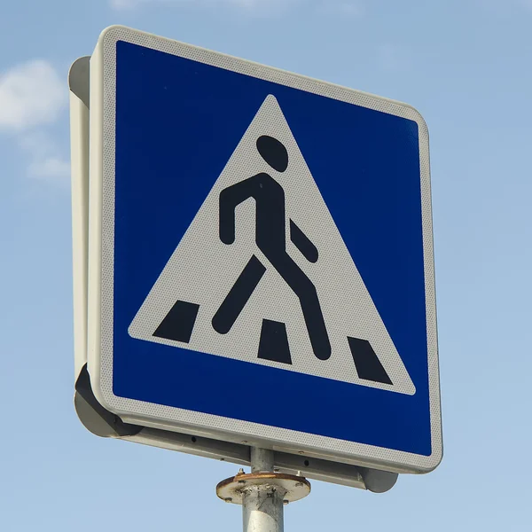 Crosswalk cartello stradale — Foto Stock