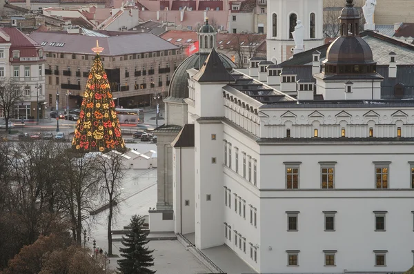 Árvore de Natal em Vilnius, Lituânia — Fotografia de Stock