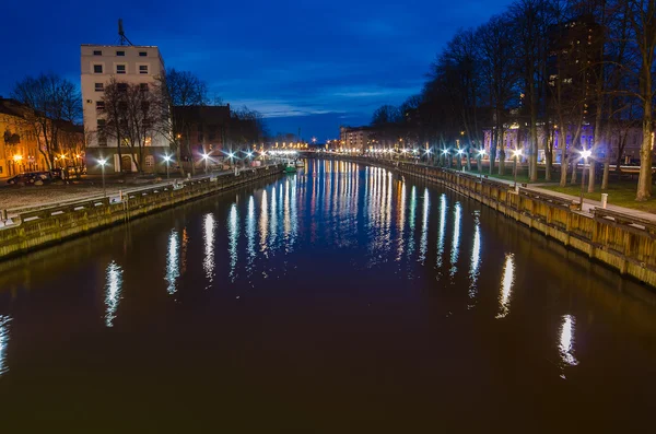 Řeka Dane v klaipeda, Litva — Stock fotografie