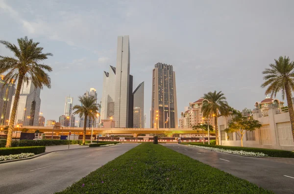 Centro de Dubai al atardecer — Foto de Stock