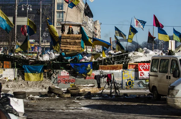 2014 年 1 月 31 日在基辅，乌克兰 maidan 抗议 — 图库照片