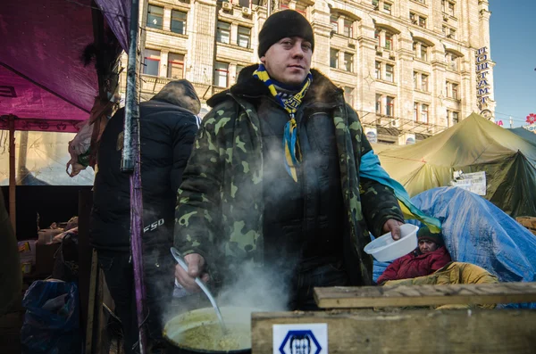 Maidan protesta el 31 de enero de 2014 en Kiev, Ucrania — Foto de Stock