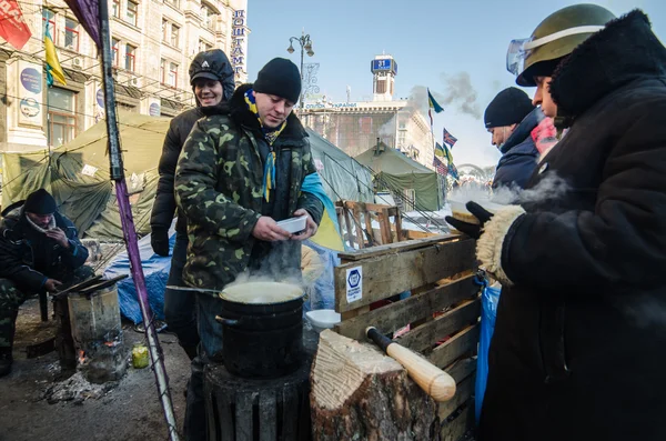 मैदान ने 31 जनवरी 2014 को कीव, यूक्रेन में विरोध किया — स्टॉक फ़ोटो, इमेज