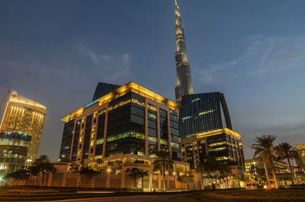 Centro de Dubai al atardecer — Foto de Stock