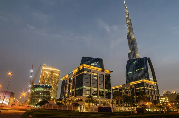 Downtown of Dubai in the sunset — Stock Photo, Image