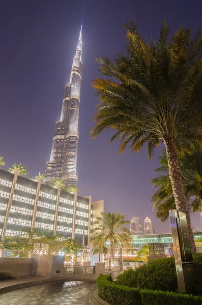 Centro de Dubai por la noche — Foto de Stock