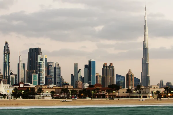 Downtown of Dubai. The view from the Persian Gulf — Stock Photo, Image
