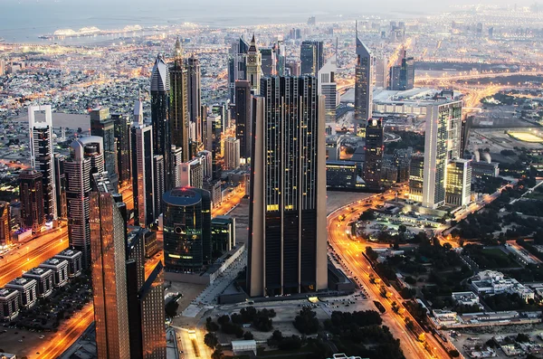 Centro de Dubái (Emiratos Árabes Unidos) por la mañana temprano — Foto de Stock