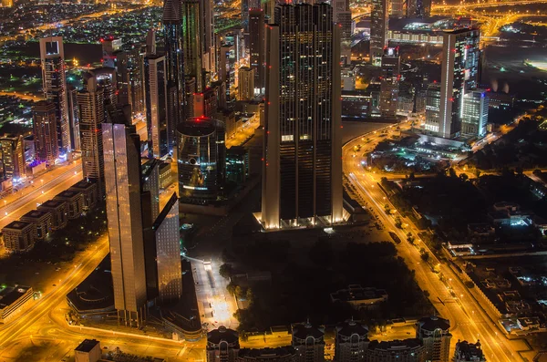 Centro de Dubai (Emiratos Árabes Unidos) por la noche —  Fotos de Stock